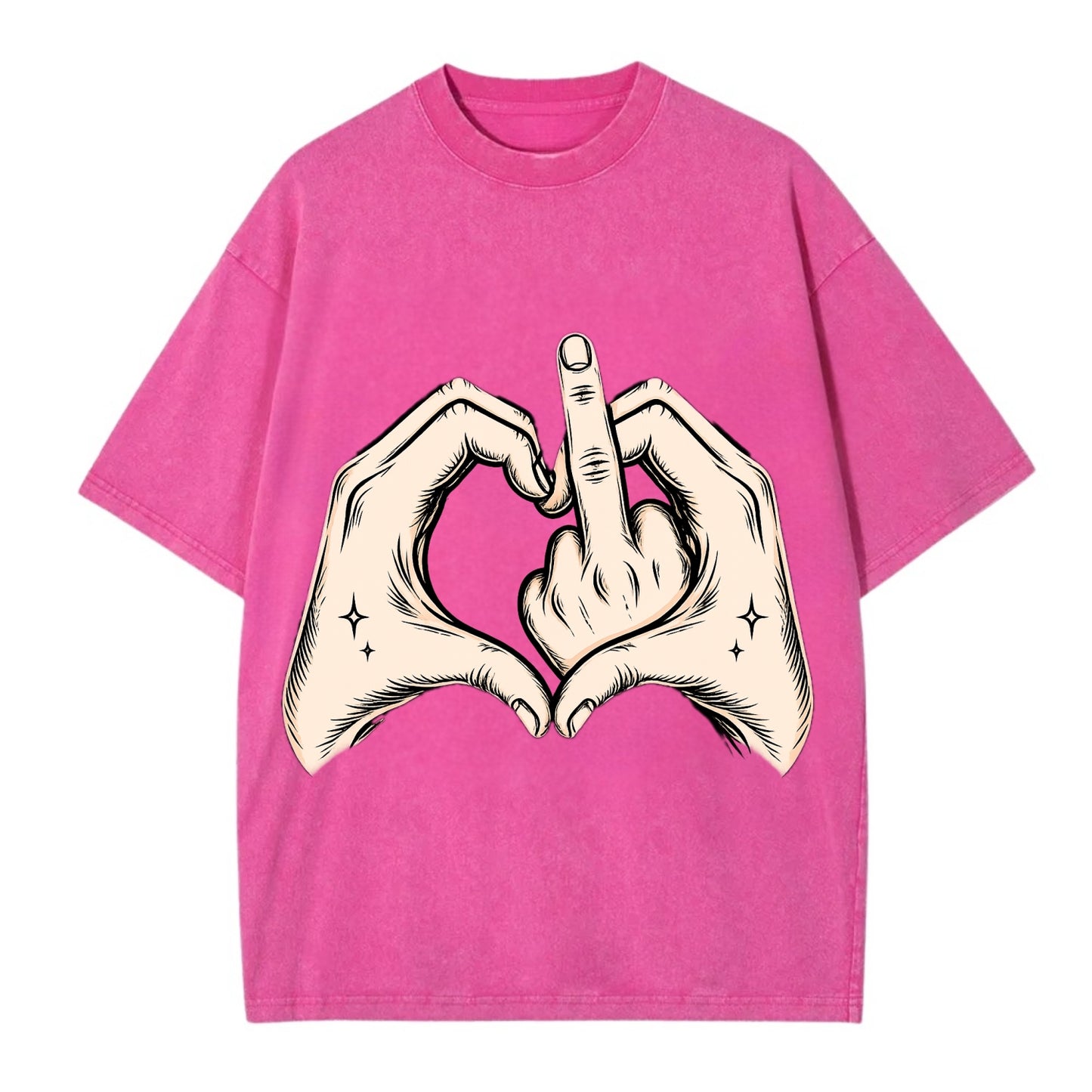 Love You Symbol - Vintage T-shirt - Dusty Rose(Rose)