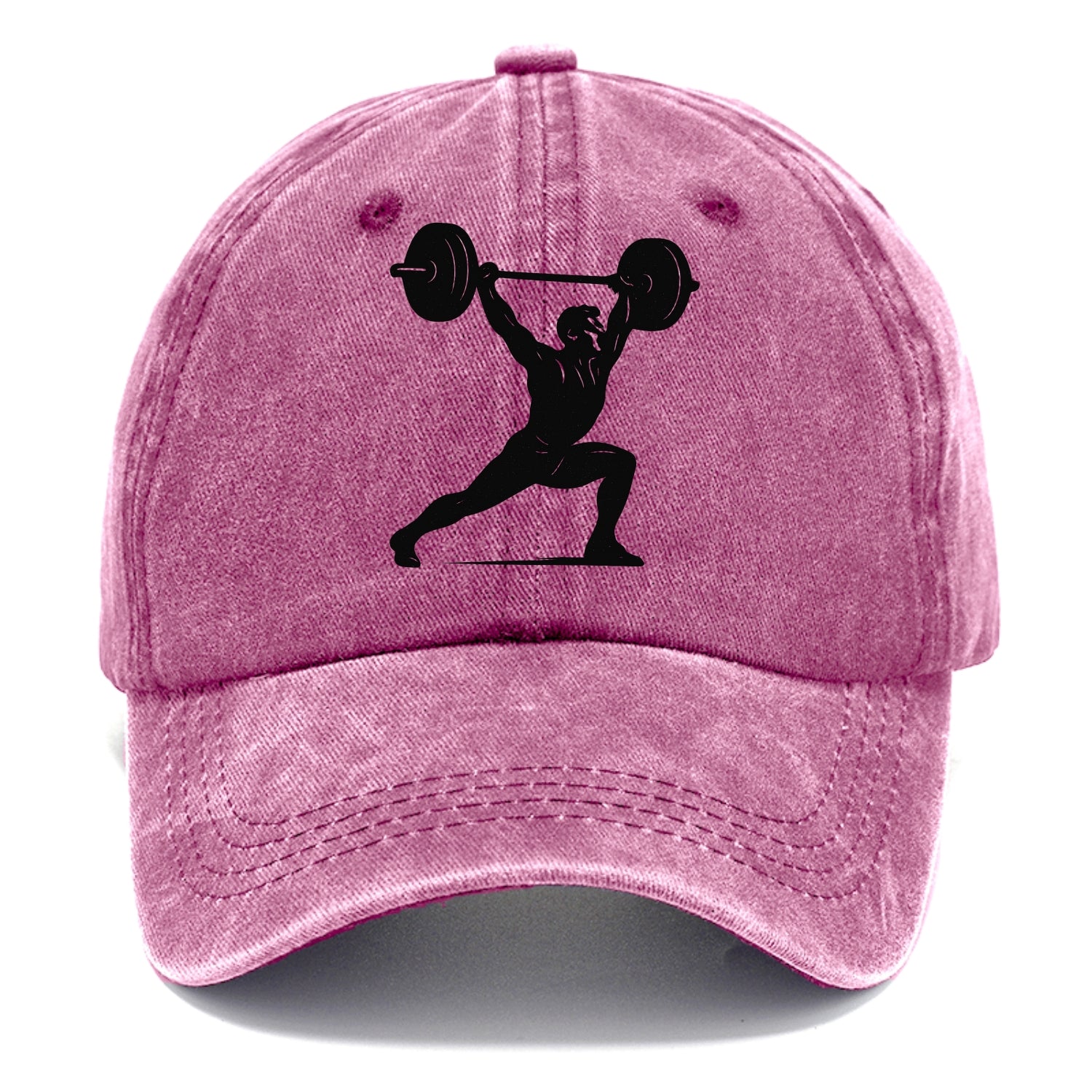 Weightlifter doing overhead snatch - Classic Cap - Dusty Rose(Rose)