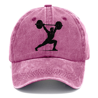 Weightlifter doing overhead snatch - Classic Cap - Dusty Rose(Rose)
