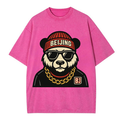 Beijing Panda - Vintage T-shirt - Dusty Rose(Rose)
