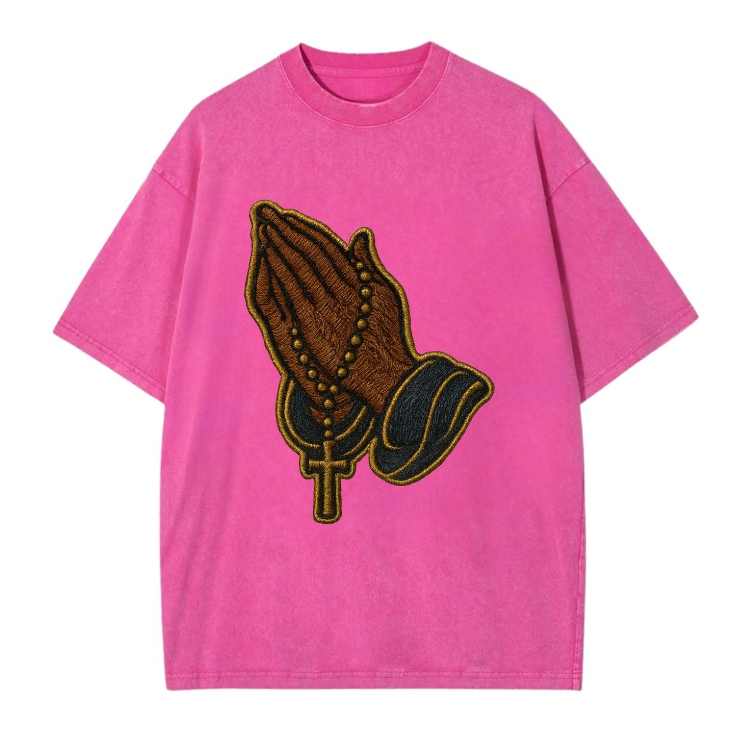 Praying Hands  - Vintage T-shirt - Dusty Rose(Rose)