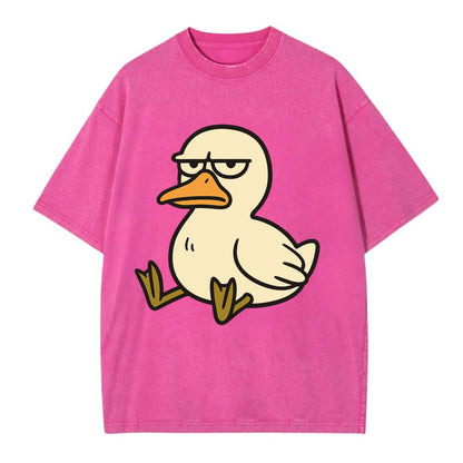 The Duck Judging Silently - Vintage T-shirt - Dusty Rose(Rose)