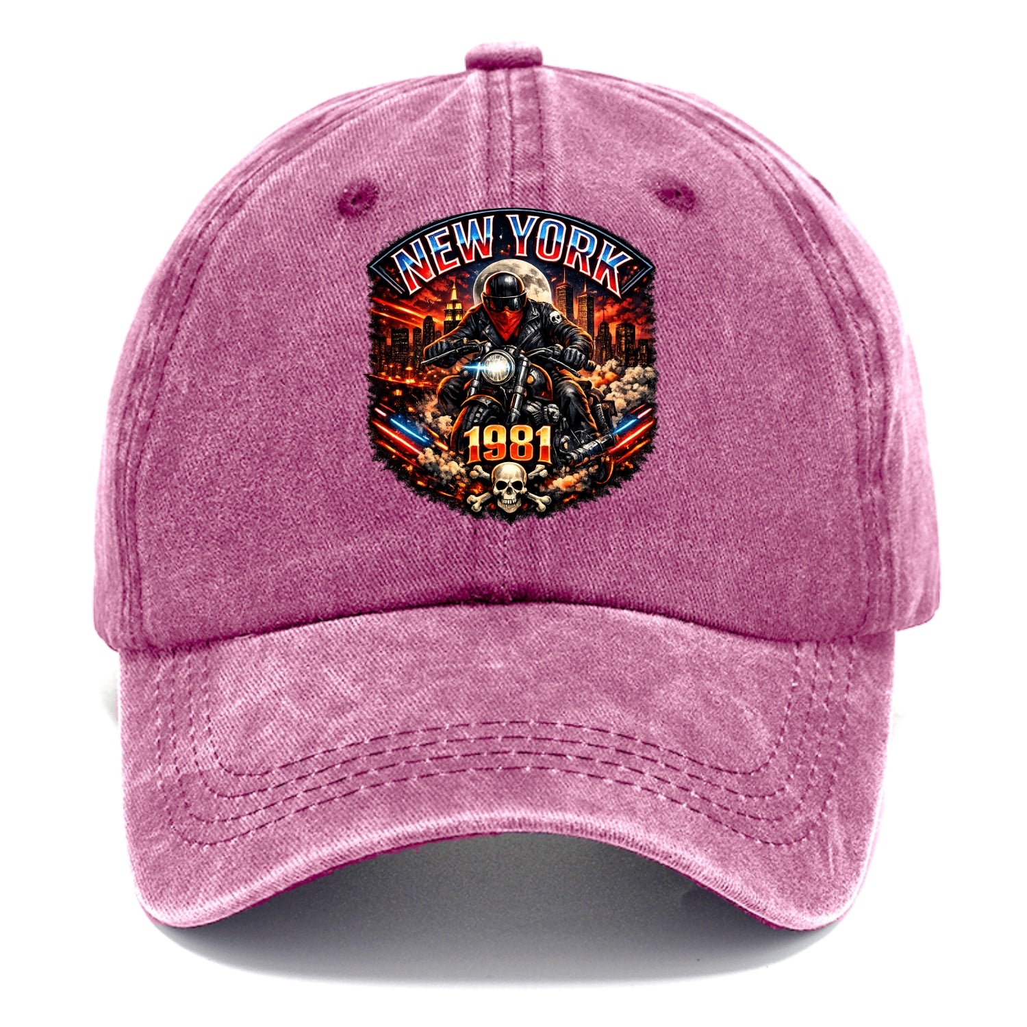 New York 1981 Biker - Classic Cap - Dusty Rose(Rose)