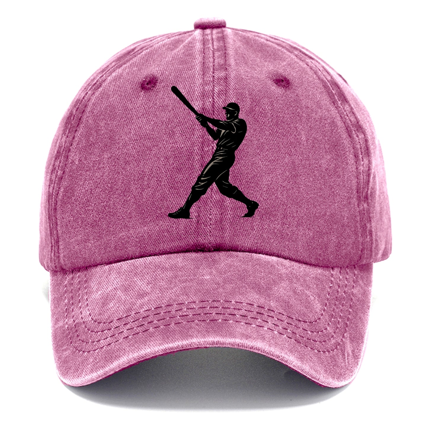 Baseball batter in full swing - Classic Cap - Dusty Rose(Rose)