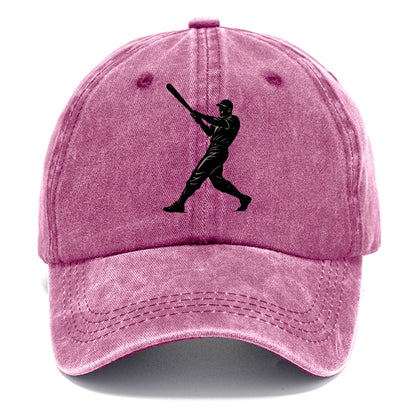 Baseball batter in full swing - Classic Cap - Dusty Rose(Rose)