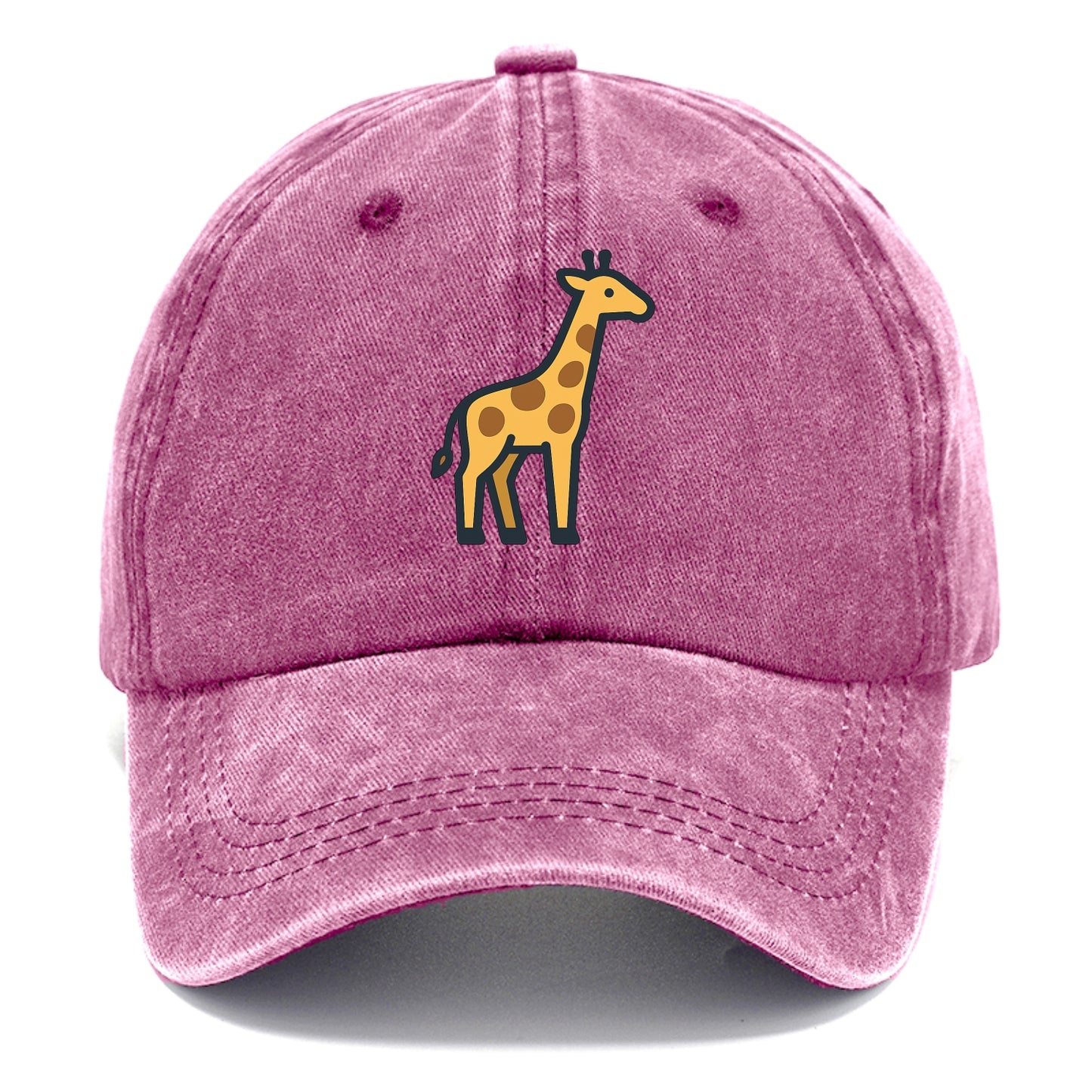 Giraffe - Yellow with brown patches flat side profile - Classic Cap - Dusty Rose(Rose)