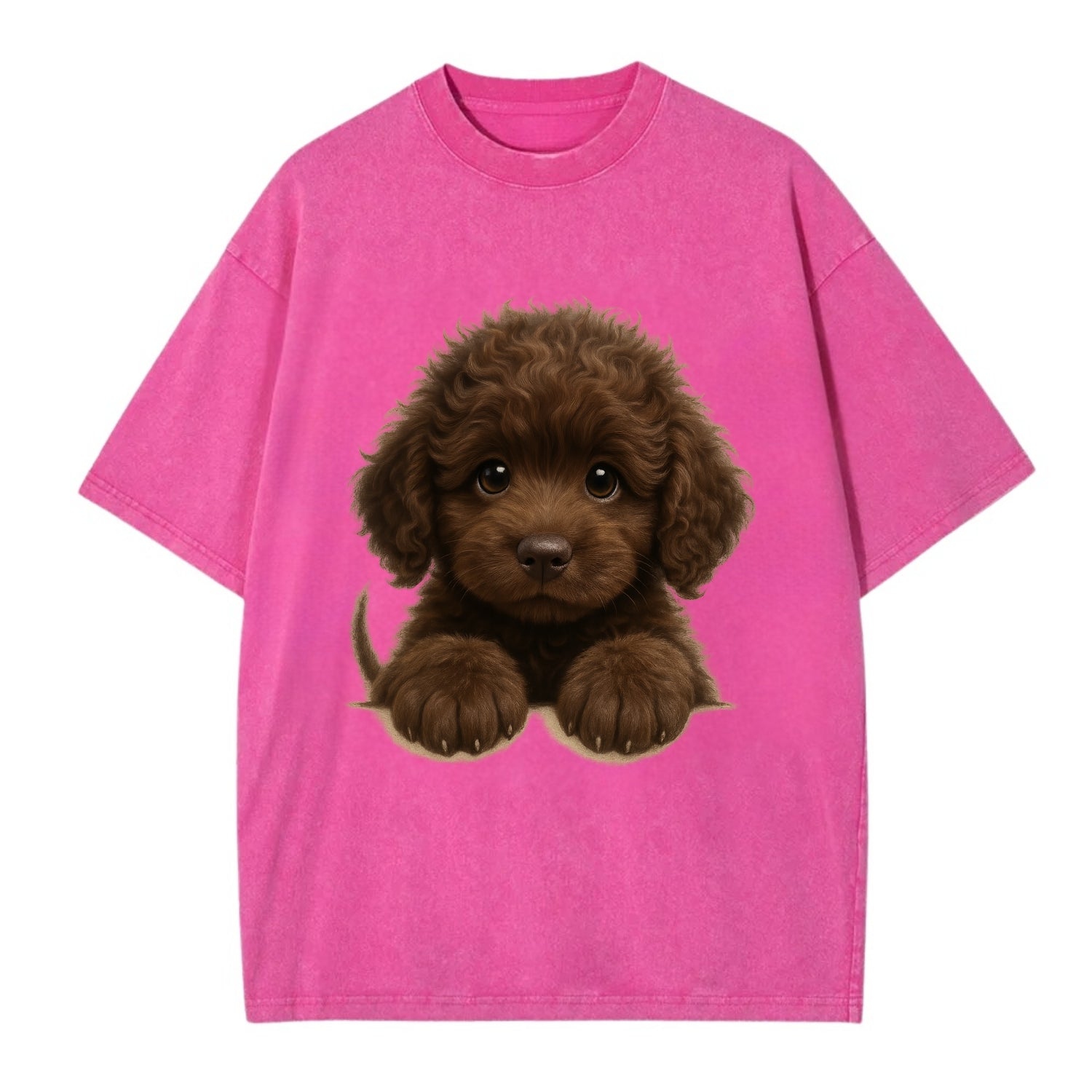 Irish Water Spaniel  - Vintage T-shirt - Dusty Rose(Rose)