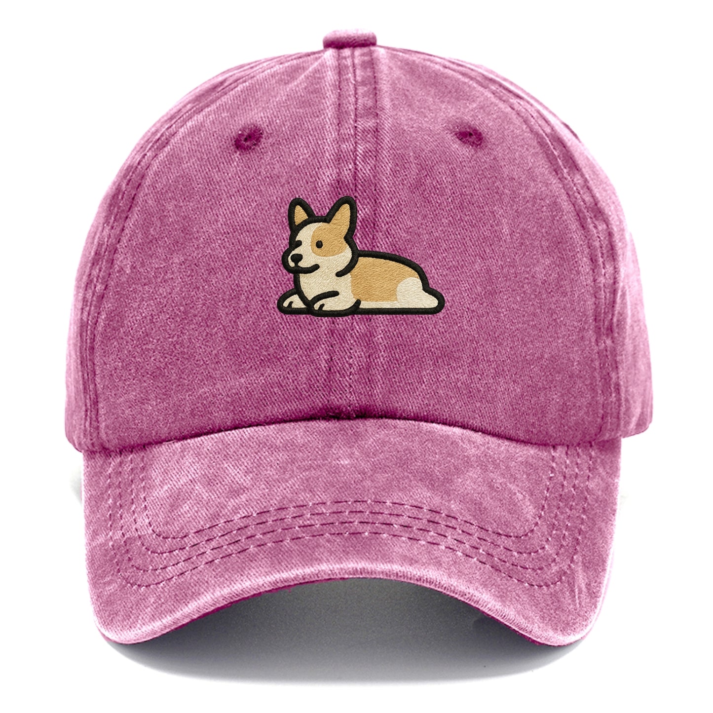 Corgi - Sploot lying position - Classic Cap - Dusty Rose(Rose)