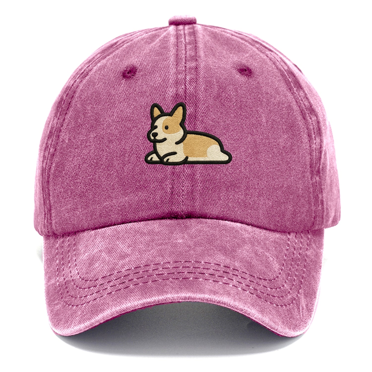 Corgi - Sploot lying position - Classic Cap - Dusty Rose(Rose)