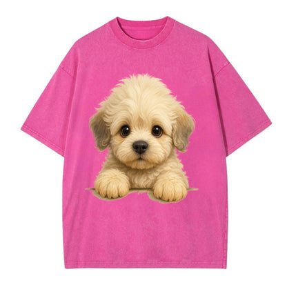 Dandie Dinmont Terrier  - Vintage T-shirt - Dusty Rose(Rose)