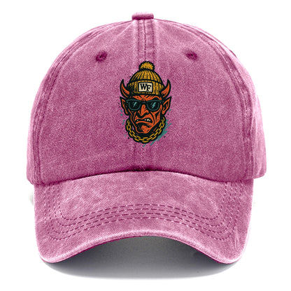 Winston-Salem Demon wearing Wake Forest beanie with WF patch - Classic Cap - Dusty Rose(Rose)