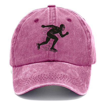 Speed skater in racing crouch - Classic Cap - Dusty Rose(Rose)