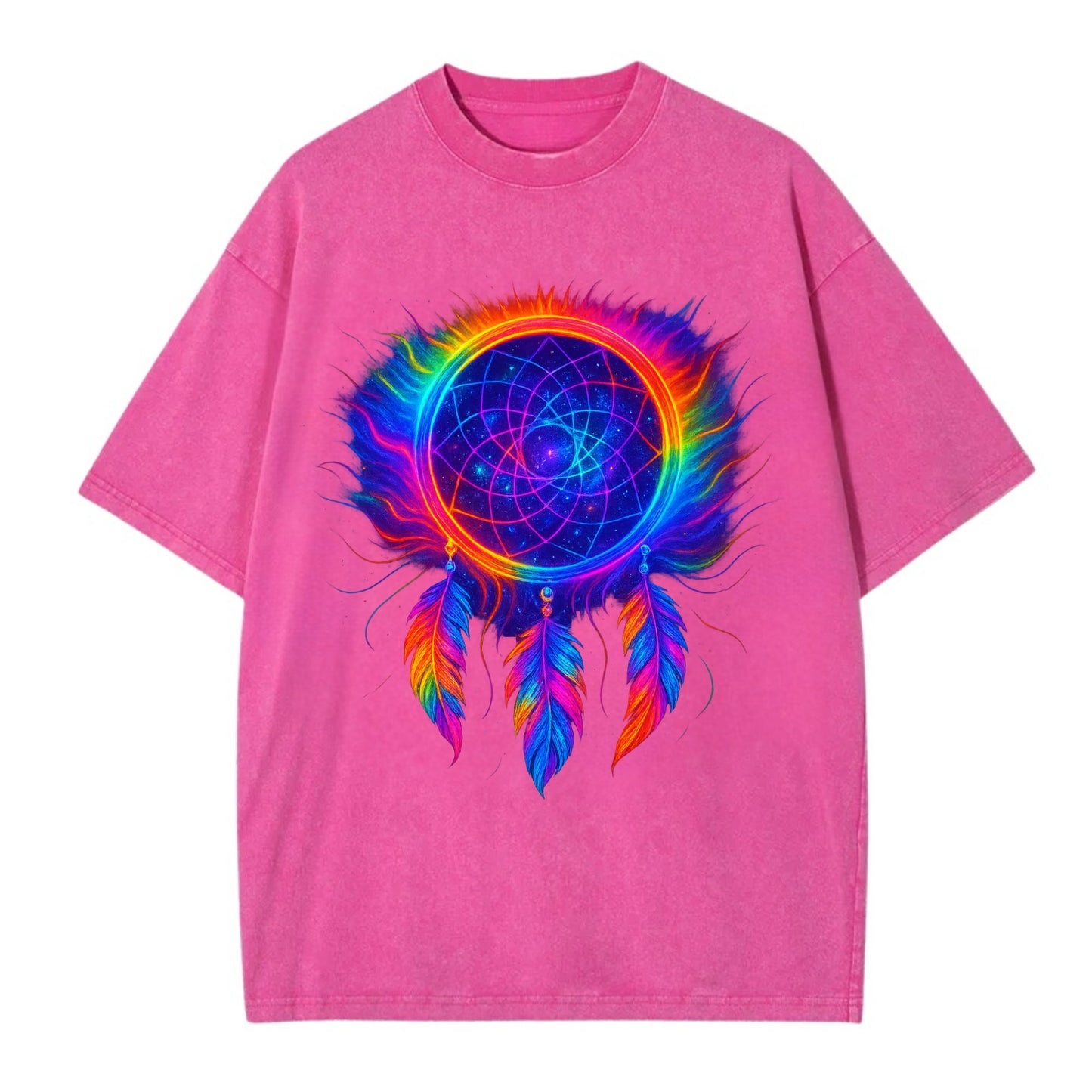 Dream Catcher Universe - Cosmic dreamcat - Vintage T-shirt - Dusty Rose(Rose)