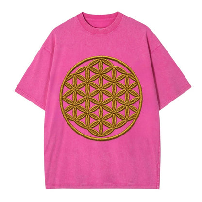 Flower of Life  - Vintage T-shirt - Dusty Rose(Rose)