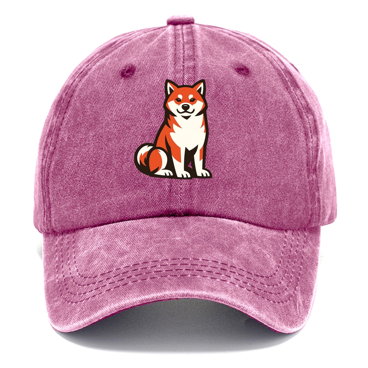 Sitting Shiba Inu Emblem - Classic Cap - Dusty Rose(Rose)