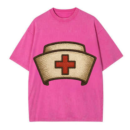 Nurse Cap  - Vintage T-shirt - Dusty Rose(Rose)