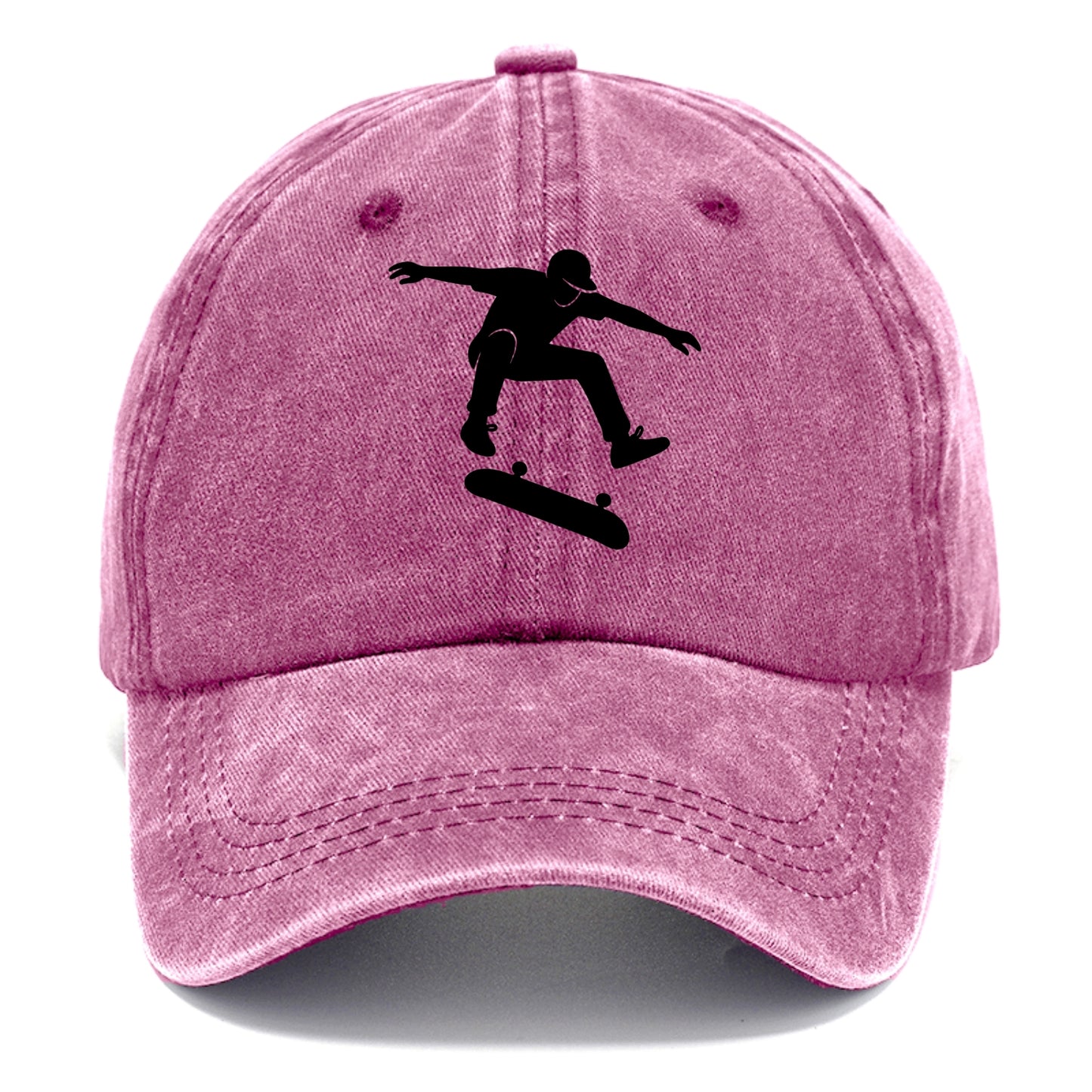 Skateboarder doing kickflip trick - Classic Cap - Dusty Rose(Rose)