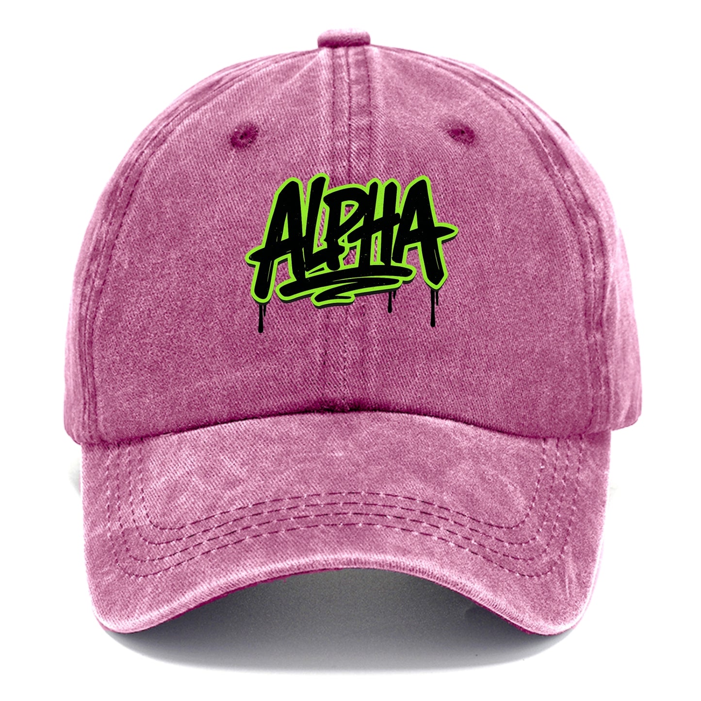 Bold typography design - "ALPHA" - leader of the pack - Classic Cap - Dusty Rose(Rose)