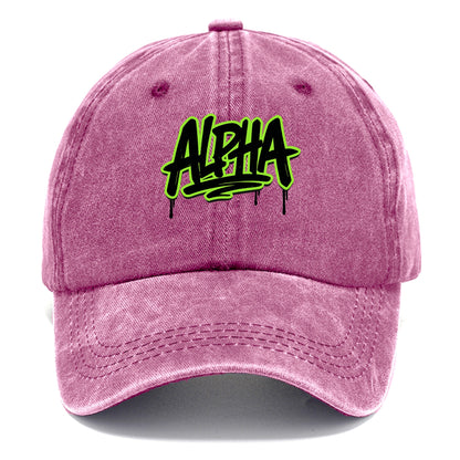Bold typography design - "ALPHA" - leader of the pack - Classic Cap - Dusty Rose(Rose)