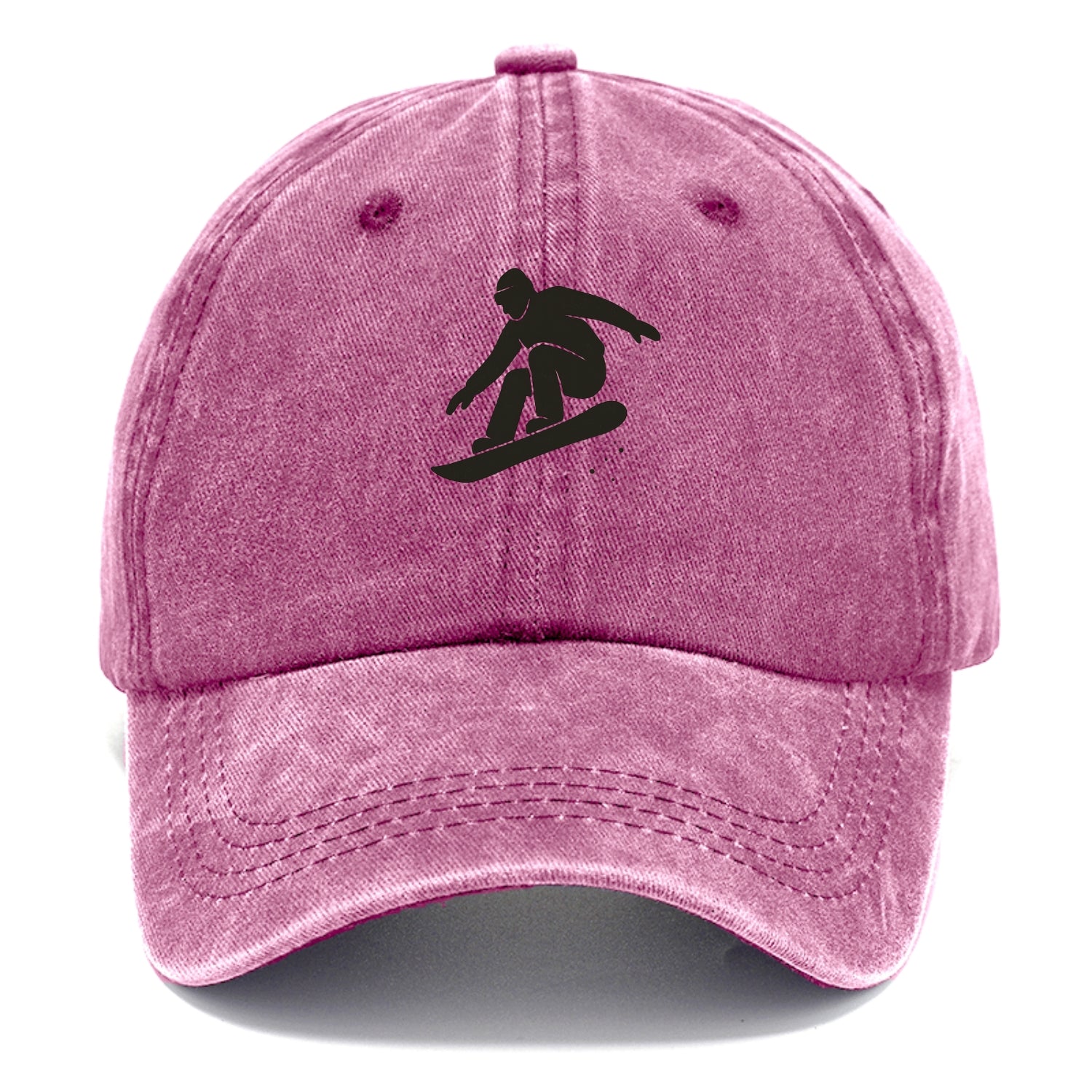 Snowboarder catching air off a jump - Classic Cap - Dusty Rose(Rose)