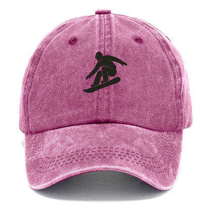 Snowboarder catching air off a jump - Classic Cap - Dusty Rose(Rose)