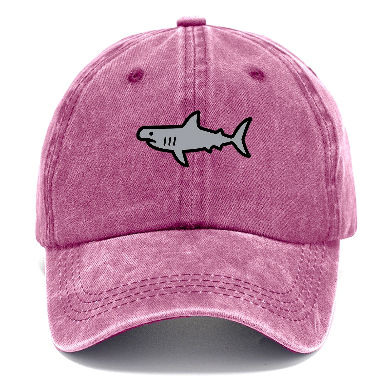 Hammerhead Shark - Gray distinctive head flat side profile - Classic Cap - Dusty Rose(Rose)
