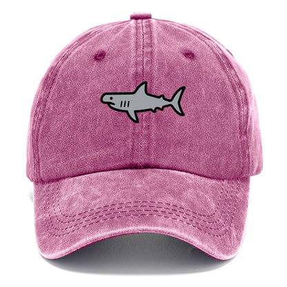 Hammerhead Shark - Gray distinctive head flat side profile - Classic Cap - Dusty Rose(Rose)