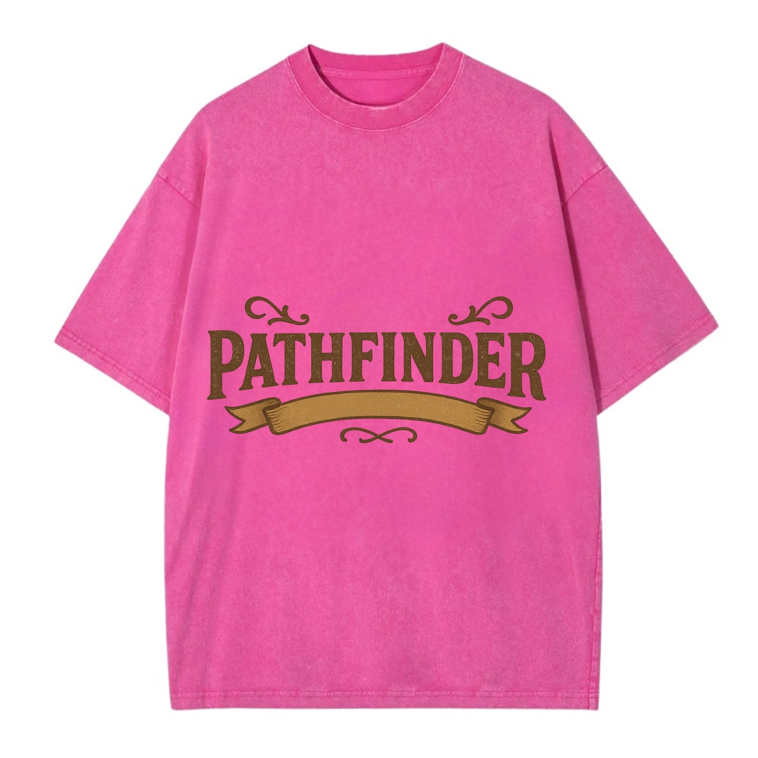 Bold typography design - "PATHFINDER" - finding the way, leading others - Vintage T-shirt - Dusty Rose(Rose)