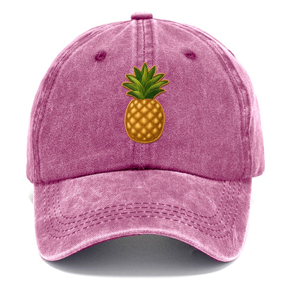 PINEAPPLE CROWN - tropical fruit in yellow and green , hospitality - Classic Cap - Dusty Rose(Rose)