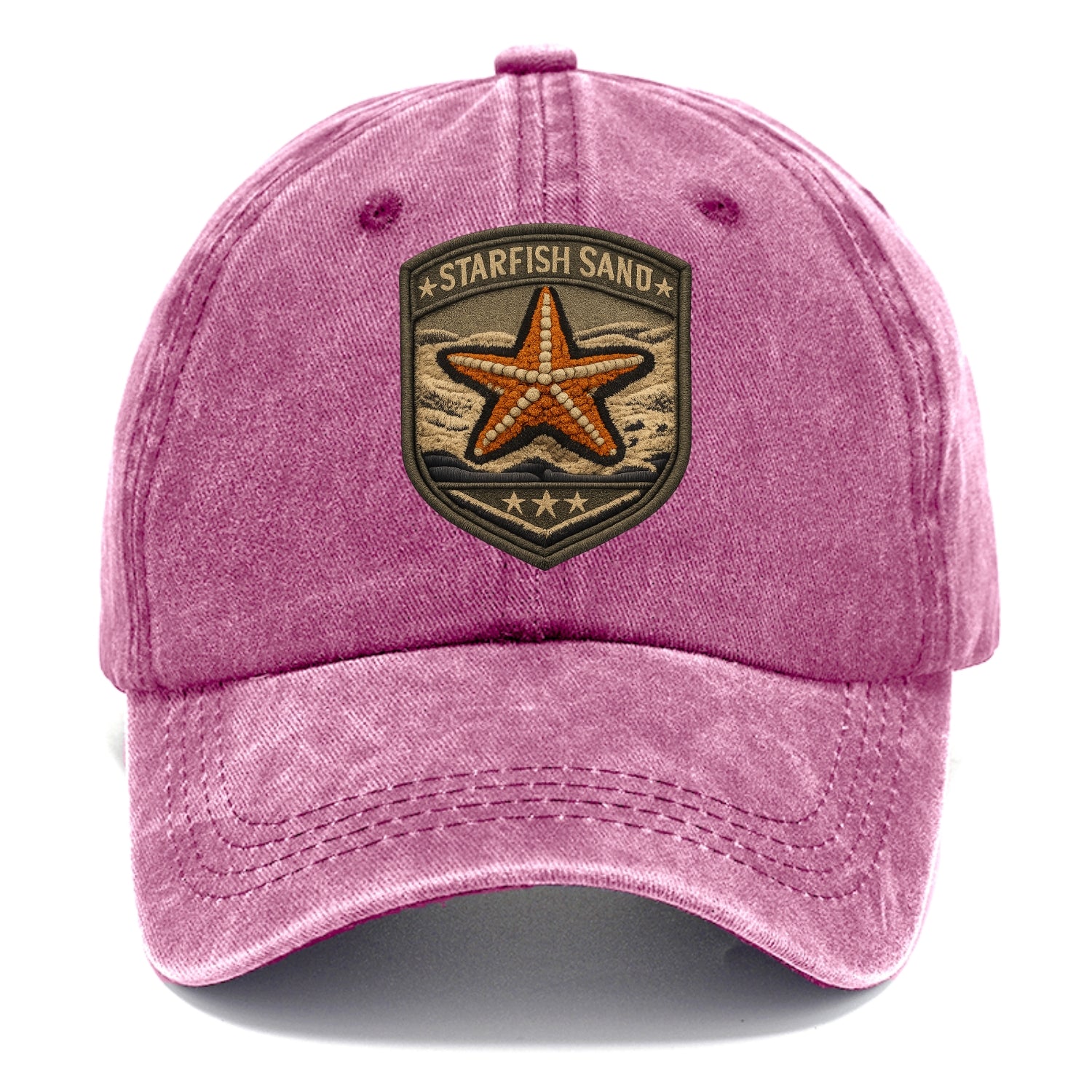 STARFISH SAND - sea star in orange and tan , beachcomber - Classic Cap - Dusty Rose(Rose)