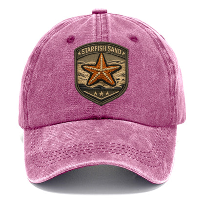 STARFISH SAND - sea star in orange and tan , beachcomber - Classic Cap - Dusty Rose(Rose)