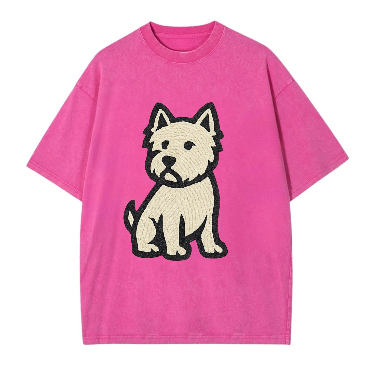 West Highland White Terrier - Alert stan Vintage T-shirt - Dusty Rose(Rose)