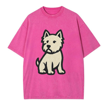 West Highland White Terrier - Alert stan Vintage T-shirt - Dusty Rose(Rose)