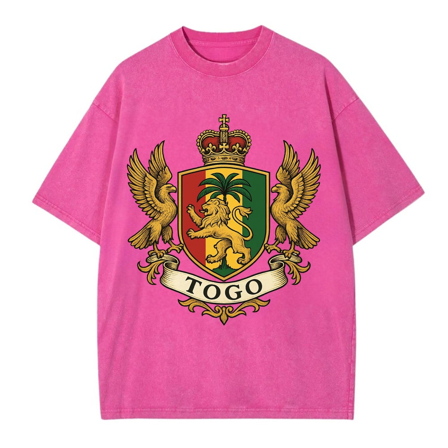 Togo Heritage Badge  - Vintage T-shirt - Dusty Rose(Rose)