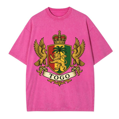 Togo Heritage Badge  - Vintage T-shirt - Dusty Rose(Rose)