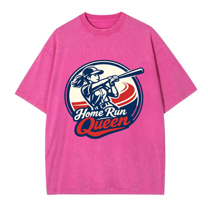 Feminine Power at Bat - Vintage T-shirt - Dusty Rose(Rose)