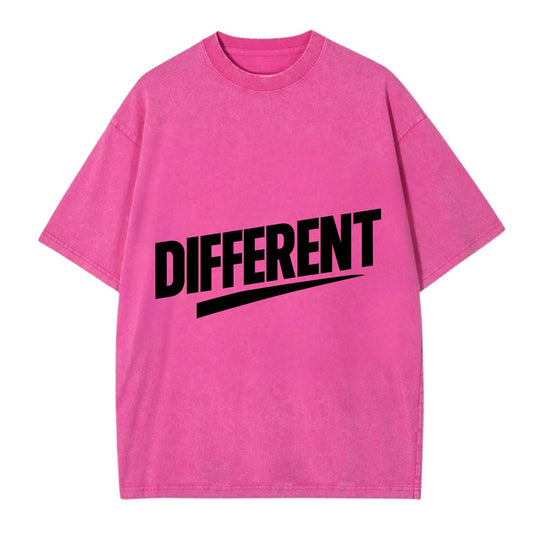 Bold typography design - "DIFFERENT" - standing out, not following crowd - Vintage T-shirt - Dusty Rose(Rose)