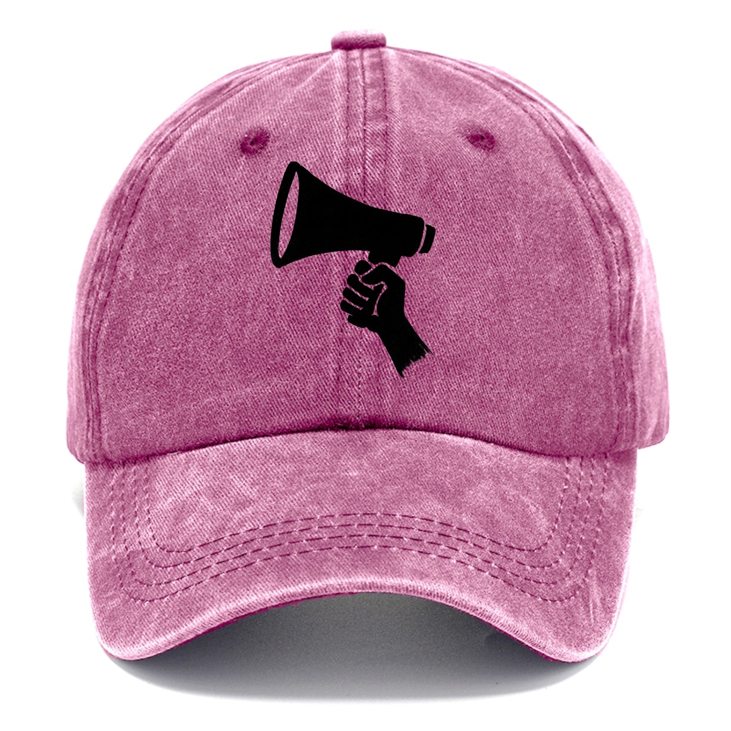 Megaphone silhouette - voice and protest ink brushwork - Classic Cap - Dusty Rose(Rose)