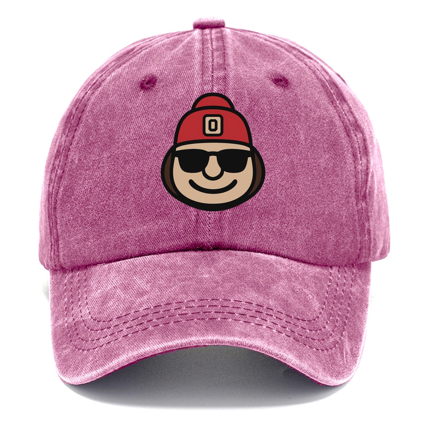 Columbus Brutus wearing Ohio State beanie with Block O patch - Classic Cap - Dusty Rose(Rose)