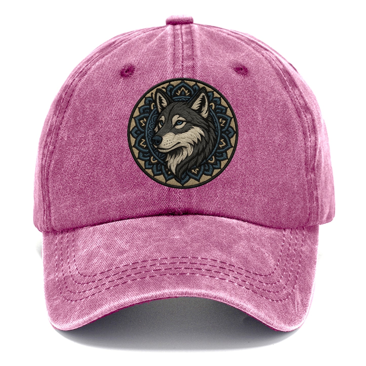 Mandala Wolf Pattern  - Classic Cap - Dusty Rose(Rose)