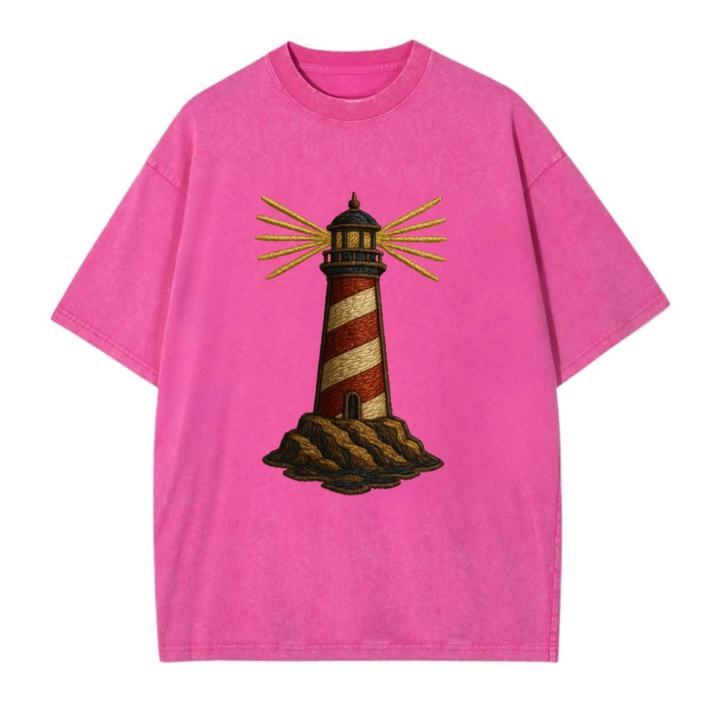 Lighthouse  - Vintage T-shirt - Dusty Rose(Rose)