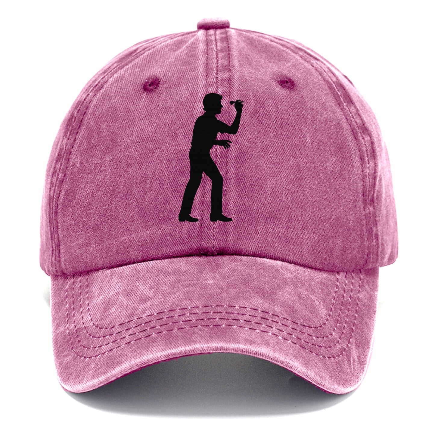 Darts player in throwing stance - Classic Cap - Dusty Rose(Rose)