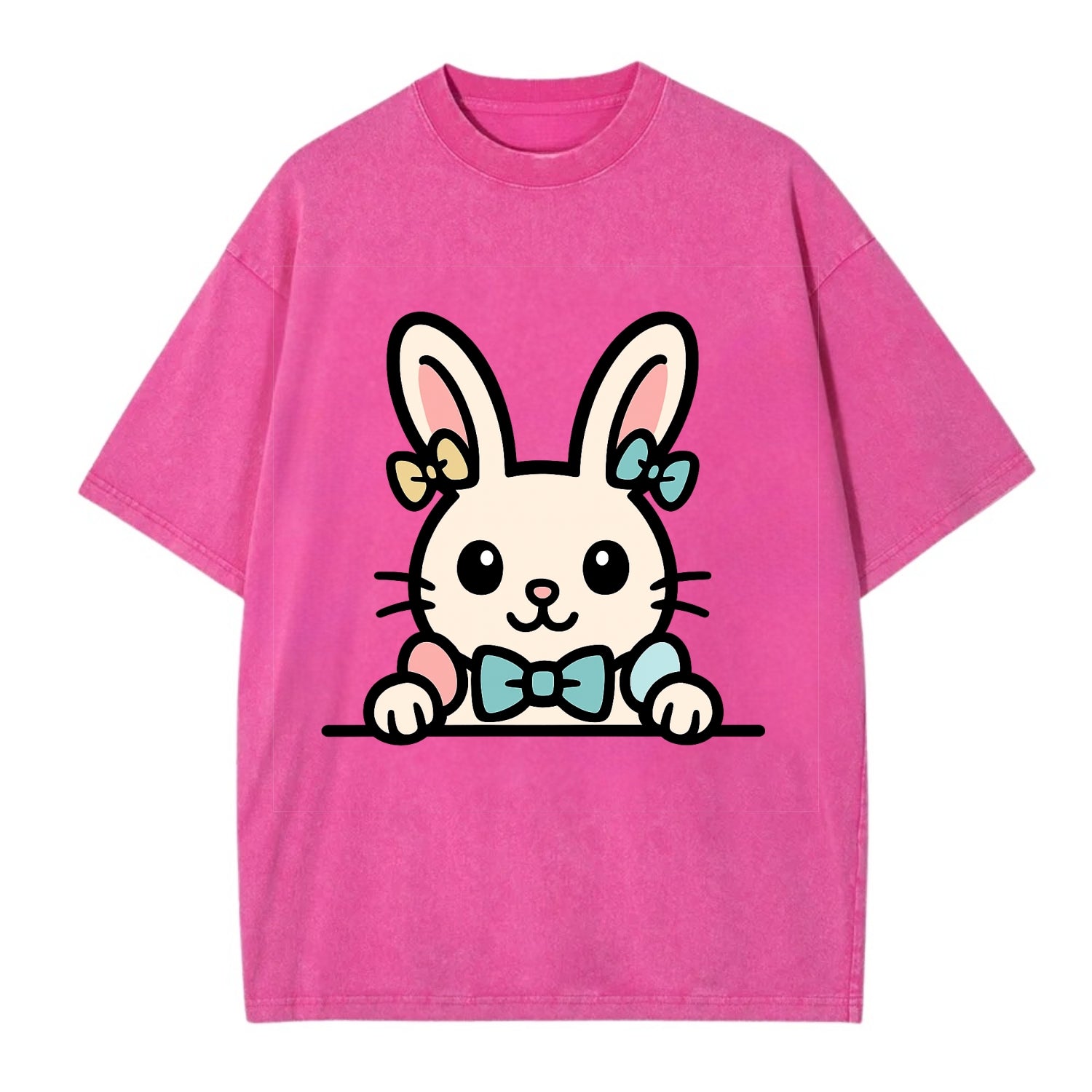 Easter Bunny  - Vintage T-shirt - Dusty Rose(Rose)
