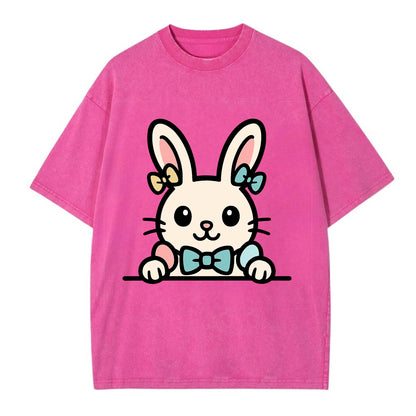 Easter Bunny  - Vintage T-shirt - Dusty Rose(Rose)