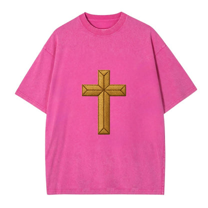 Rock Cross  - Vintage T-shirt - Dusty Rose(Rose)