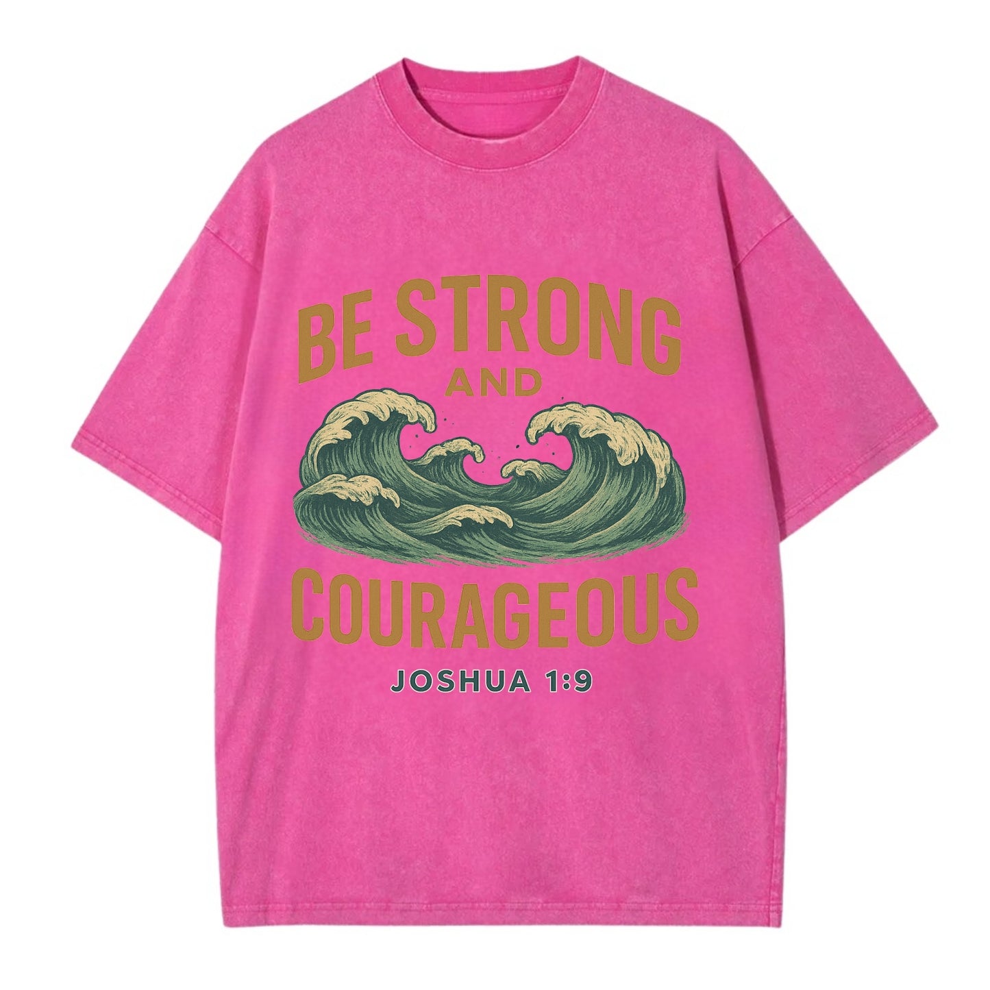 Joshua 1:9 Ocean - Vintage T-shirt - Dusty Rose(Rose)