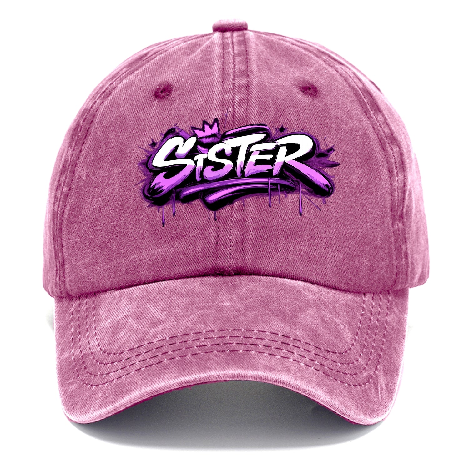 Bold typography design - "SISTER" - female bond, sisterhood - Classic Cap - Dusty Rose(Rose)