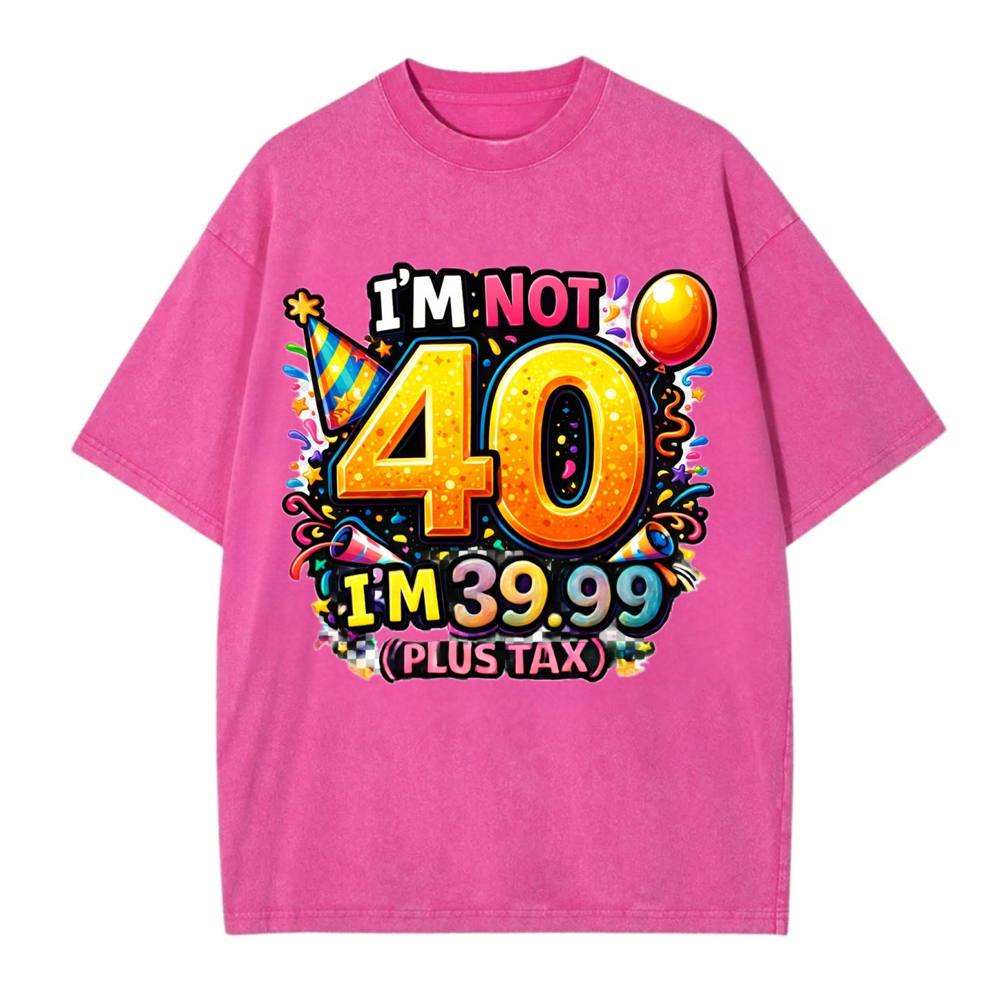Not 40 Plus Tax - Vintage T-shirt - Dusty Rose(Rose)