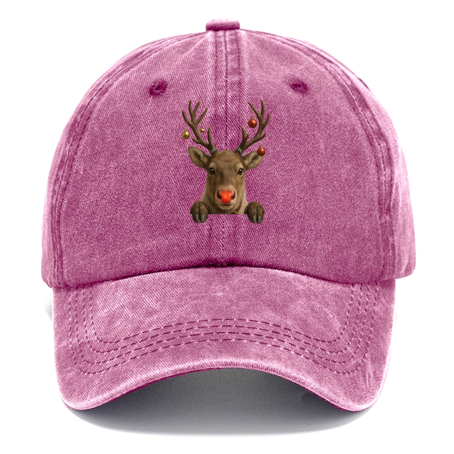 Christmas Reindeer  - Classic Cap - Dusty Rose(Rose)