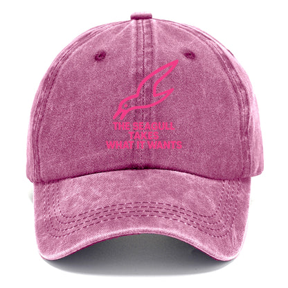 THE SEAGULL TAKES WHAT IT WANTS | Aggressive seagull diving down - Classic Cap - Dusty Rose(Rose)